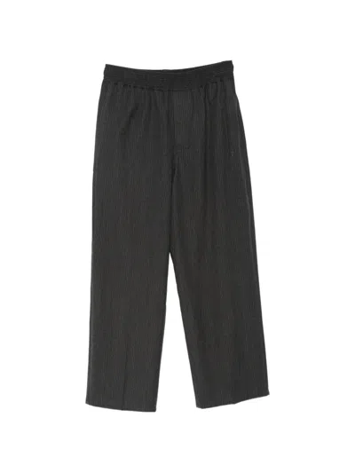 Jacquemus Miami Pinstripe-pattern Trousers In Black