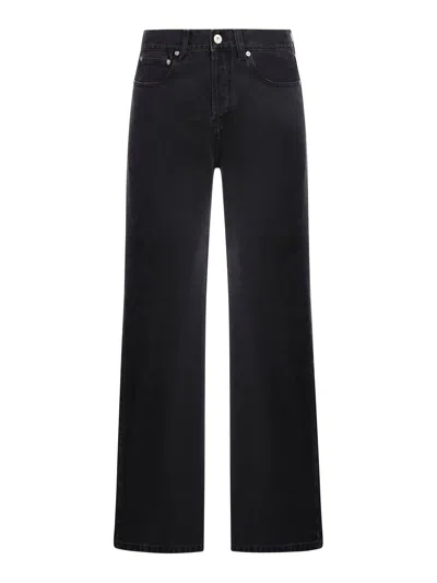 Jacquemus Mid-rise Straight-leg Jeans In 990 Black