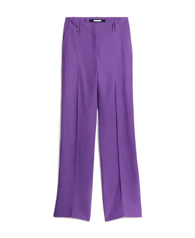 Jacquemus Mid-rise Straight-leg Trousers In Purple