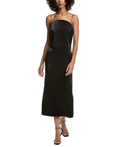 Jacquemus La Robe Carino Satin Midi Dress In Black