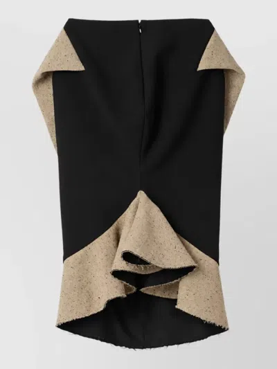 Jacquemus Midi Godet Fitted Skirt In Black