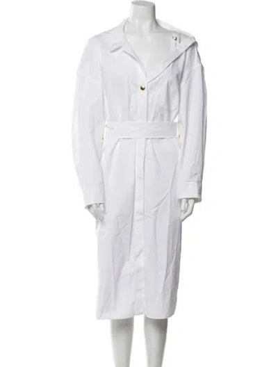 Pre-owned Jacquemus Midi Length Dress In White
