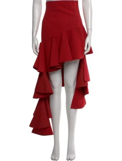 Pre-owned Jacquemus Midi Length Skirt In Red