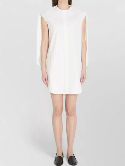 Jacquemus Midi Shirt Dress Back Cut Out In White
