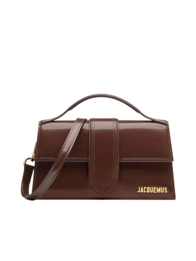 Jacquemus Midnight Brown Leather Le Grand Bambino Handbag