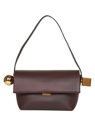 Jacquemus Midnight Brown The Rond Carré Shoulder Bag