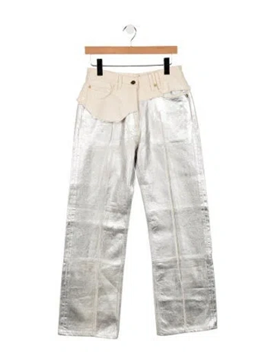 Pre-owned Jacquemus Mid-rise Straight Leg Jeans In Multi