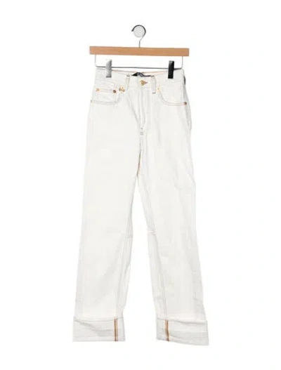 Pre-owned Jacquemus Mid-rise Straight Leg Jeans In Neutral
