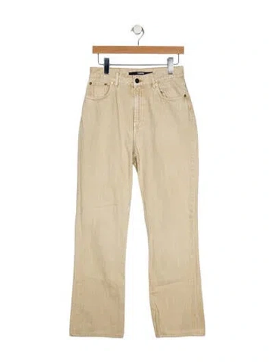 Pre-owned Jacquemus Mid-rise Straight Leg Jeans In Neutral