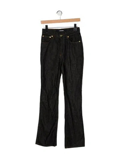 Pre-owned Jacquemus Mid-rise Straight Leg Jeans W/ Tags In Black