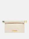 Jacquemus Leather La Petite Pochette Clutch Bag In 白色