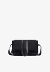 Jacquemus Womens La Banane Bambino Woven Belt Bag Black In Black