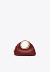 Jacquemus Mini Calino Leather Top Handle Bag In Red