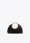 Jacquemus Small Calino Leather Top Handle Bag In Black