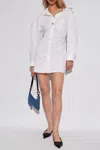 Jacquemus Les Sculptures Dropped Shoulder La Mini Robe Chemisier Dress In White