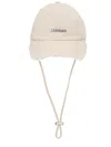 Jacquemus Women Artichaut Baseball Cap With Distressed Brim In Neutral