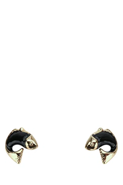 Jacquemus Mini Fishbone Hoop Earrings In Multi