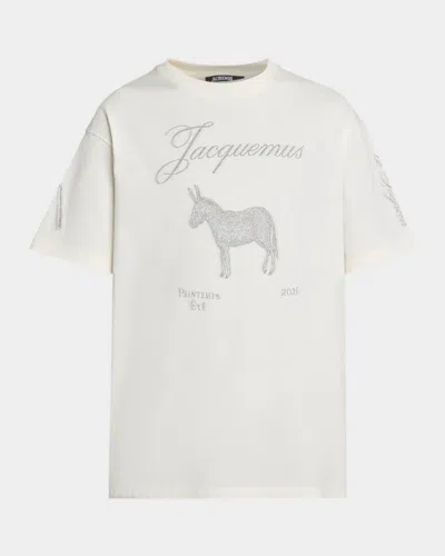 Jacquemus Mini Graphic Tee In Old Labels Photos