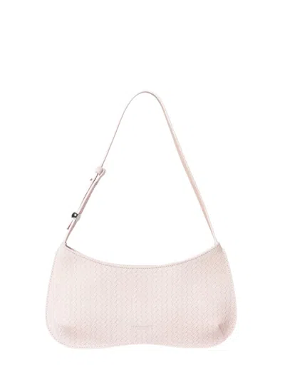Jacquemus Mini Handbag With Adjustable Strap And Woven Texture In Neutral