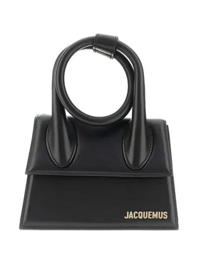 Jacquemus Mini Knot Tote Bag In Black