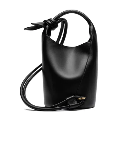 Jacquemus Black Leather Le Petit Tourni Bag