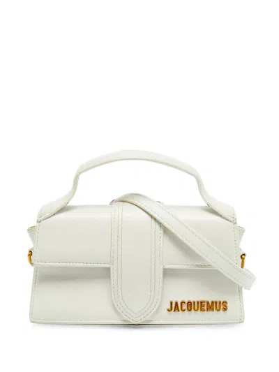 Pre-owned Jacquemus Mini Le Bambino Leather Tote Bag In White
