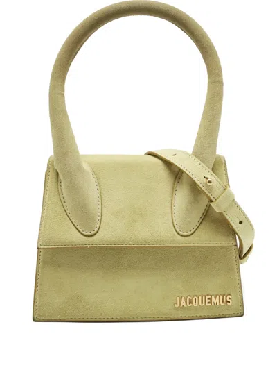 Pre-owned Jacquemus Mini Le Chiquito Moyen Structured Handle Bag In Green
