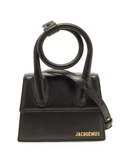 Pre-owned Jacquemus Mini Le Chiquito Noeud Tote Bag In Black