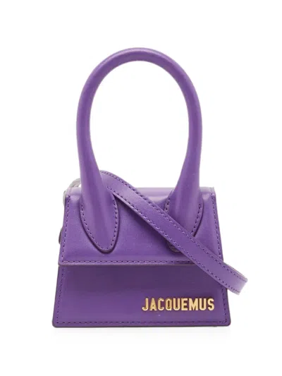 Pre-owned Jacquemus Mini Le Chiquito Top-handle Tote Bag In Purple