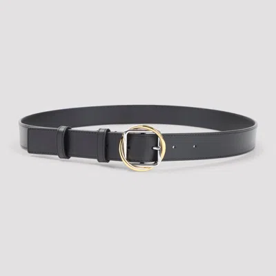 Jacquemus Mini Leather Belt With Elegant Design - 3cm Width In Black