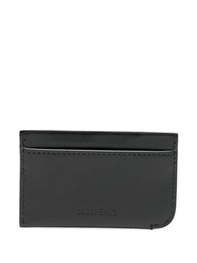 Jacquemus Mini Logo-embossed Wallet For Men In Black