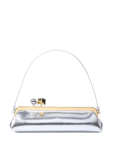 Jacquemus Mini Pouch Bag For Women In Silver