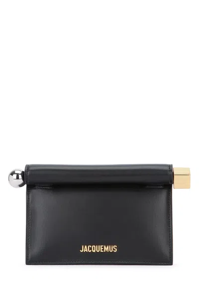 Jacquemus Mini Round Clutch Bag In Black