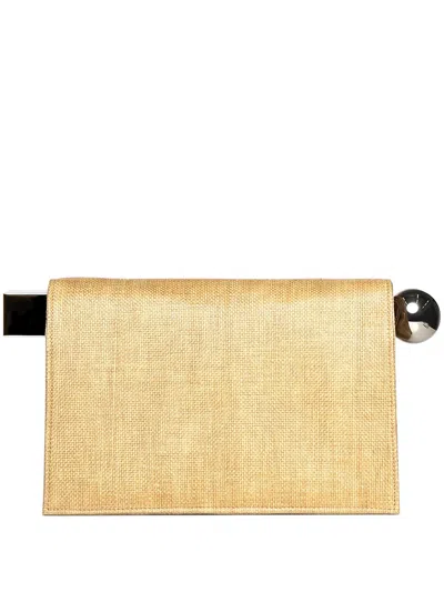 Jacquemus Mini Round Pouch Bag In Neutral