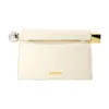 Jacquemus Mini Round Pouch With Square Design In White