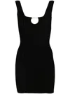 Jacquemus La Mini Robe Sierra Knitted Mini Dress In Black