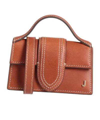 Jacquemus Mini Solidcolor Leather Handbag In Brown