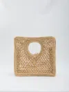 Jacquemus Small The Spiaggia Circular-handle Crochet Tote Bag In Brown