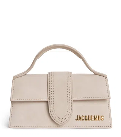 JACQUEMUS JACQUEMUS MINI SUEDE LE BAMBINO TOP-HANDLE BAG