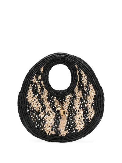 Jacquemus Mini The Spiaggia Raffia Tote Shoulder Bag