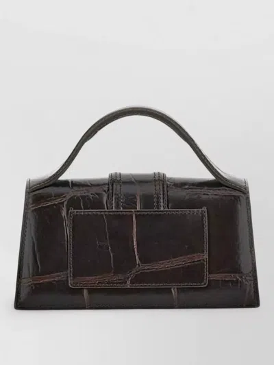 Jacquemus Mini Tote Bag Croc Effect Top Handle Strap