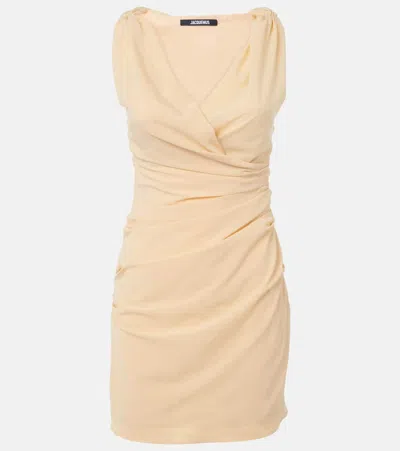 JACQUEMUS RITA RUCHED MINIDRESS