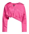Jacquemus Minimal Solid Shirt In Pink