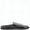 Jacquemus Minimalist Black Slip-on Mules With Contoured Footbed In Black
