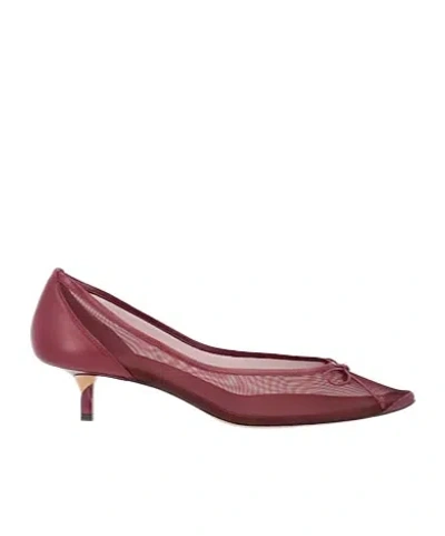 Jacquemus Minimalist Bow High Heels In Red