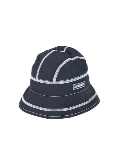 Jacquemus Minimalist Color-block Bucket Hat In Blue