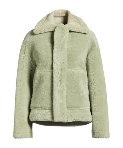 Jacquemus Minimalist Long-sleeve Coat In Green