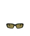 Jacquemus Minimalist Rectangular Sunglasses In Green