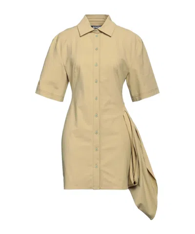 Jacquemus Minimalist Shirt Dress In Brown