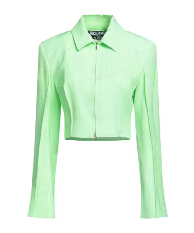 Jacquemus Minimalist Single-breasted Blazer In Green